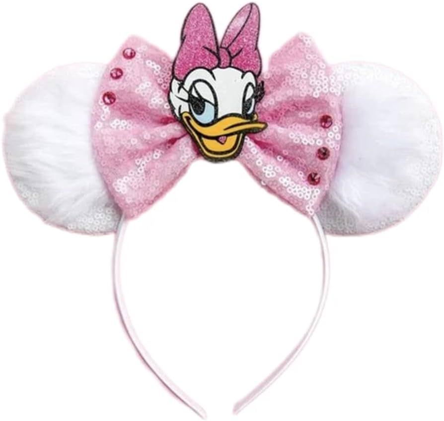 CLGIFT Daisy Minnie ears, Daisy Duck Minnie ears, Silver Purple lavender minnie ears, Classic Red... | Amazon (US)