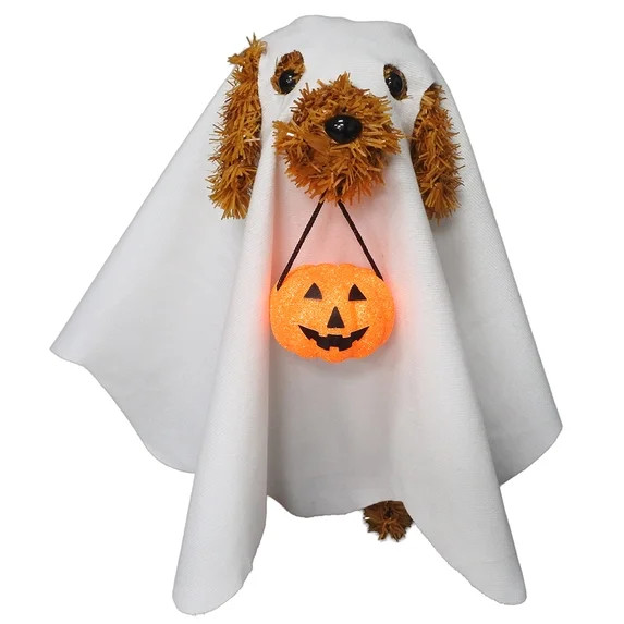 11 inch Halloween Brown Ghost Dog Table Top,by Way to Celebrate | Walmart (US)