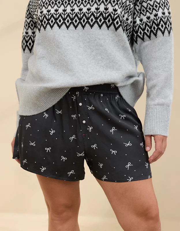 Aerie Off-Duty Satin Boxer | Aerie