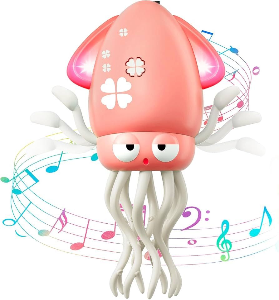 Dancing Squid Baby Toy for Girls Gifts, Crawling Octopus Tummy Time Toy, Rechargeable Dancing Mus... | Amazon (US)