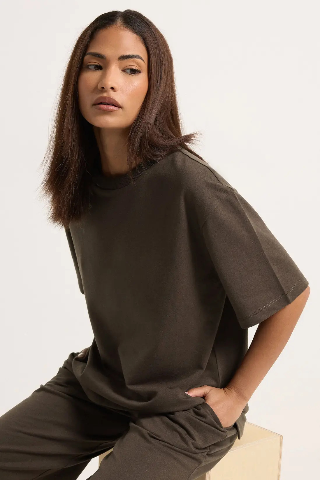 Chocolate PixieGirl Petite Short Sleeve T-Shirt | Debenhams | Debenhams UK