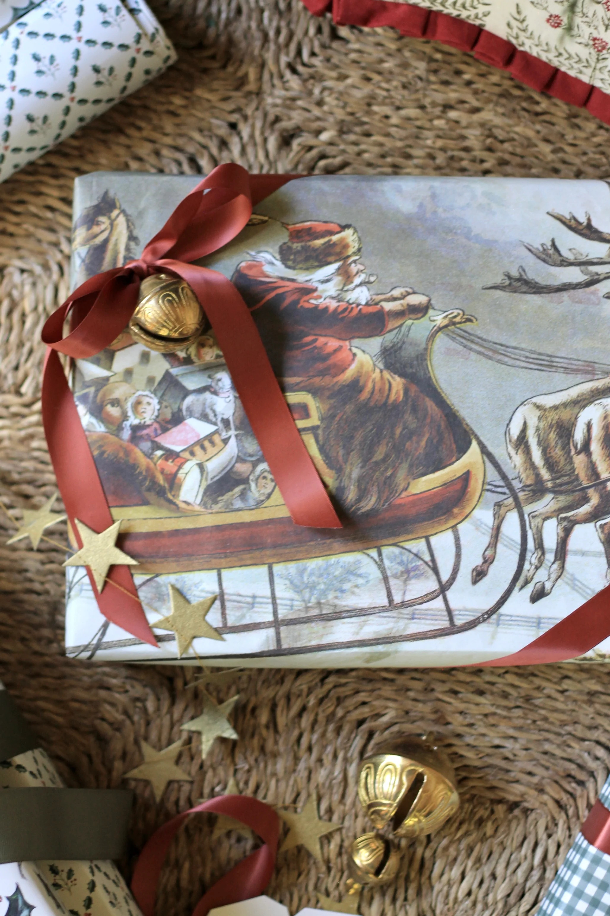 Santa Scene Wrapping Paper | JSH Home Essentials