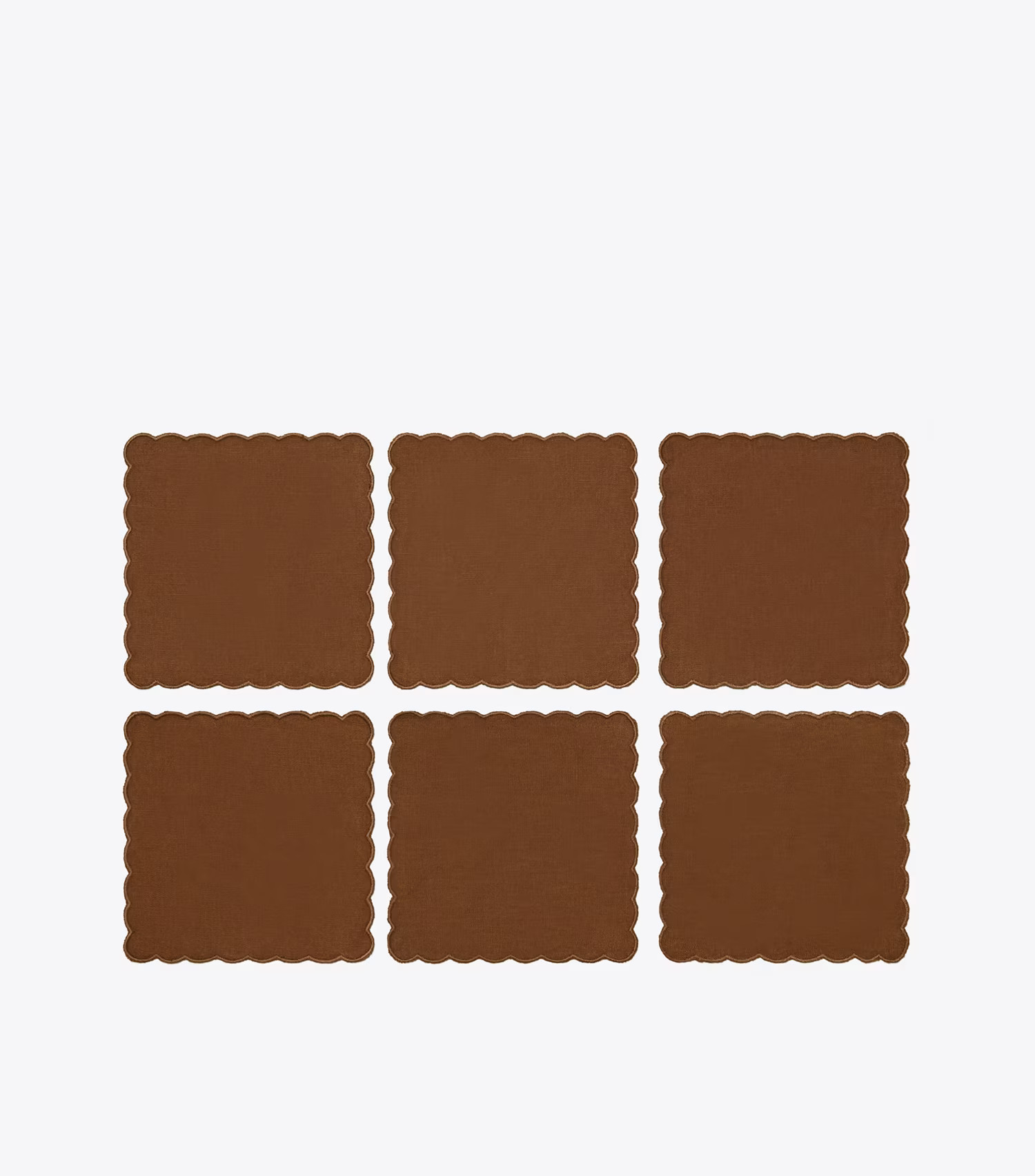 Scalloped Cocktail Linen Napkin, Set of 6: Women's Designer Linens | Tory Burch | Tory Burch (US)