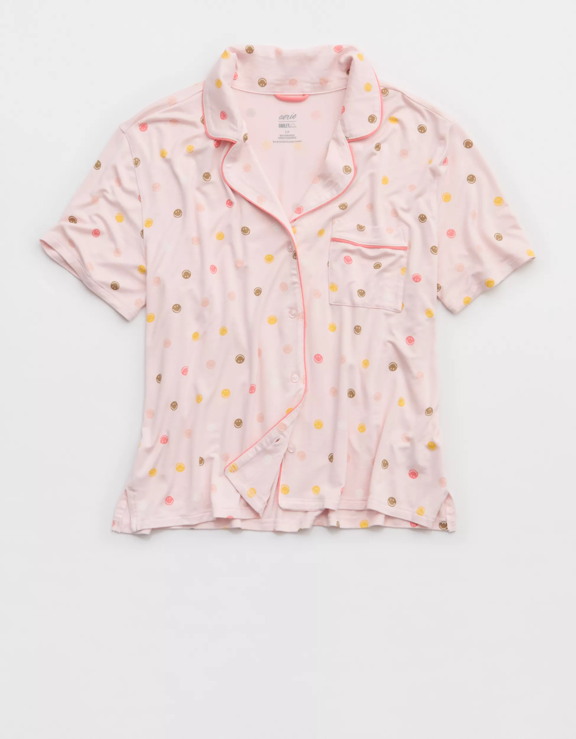 Aerie | Smiley® Real Soft® Short Sleeve Pajama Shirt | Aerie