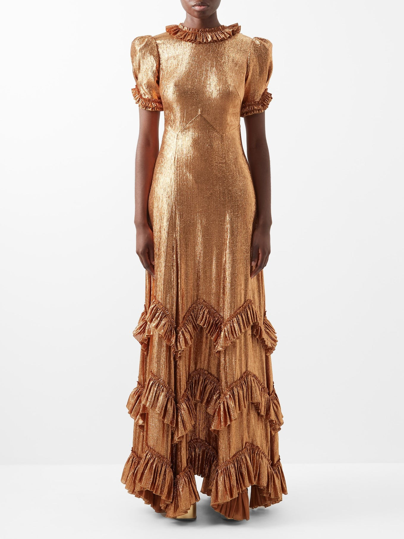 The Skyrocket ruffled lamé gown | The Vampire's Wife | Matches (US)