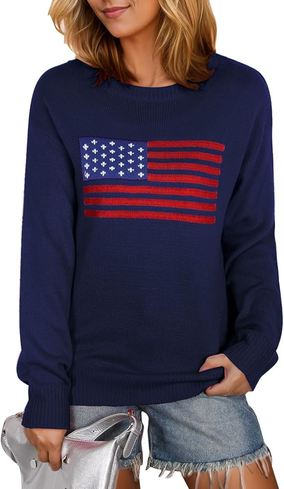 Alsol Lamesa Women Sweaters Heart Front Crew Neck Long Sleeve Knitted Pullover Valentines Sweater... | Amazon (US)