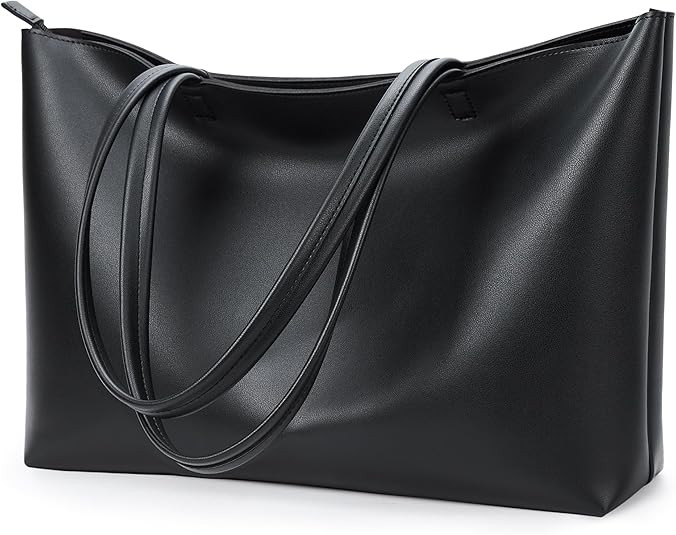 KALIDI Tote Bag Zipper Shoulder Bag Vegan Leather Purses Satchel for Women | Amazon (US)