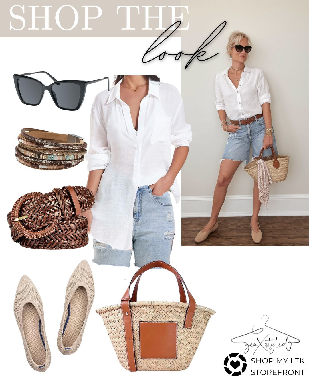 Timeless summer vibe styling tip: Add neutrals like a woven belt, flats, and a straw tote for an easy breezy elevated casual outfit!  

 #LTKSummerEdit #LTKSeasonal #LTKStyleTip