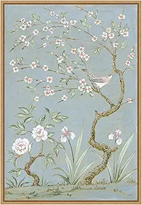 Amanti Art Framed Canvas Wall Art 23x16 Spring Mural I Blue by Julia Purinton, Framed Wall Art Ca... | Amazon (US)