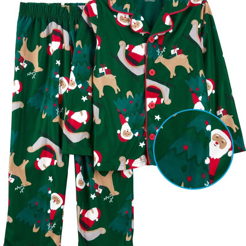 2-Piece Santa Coat-Style PJs | Carter's