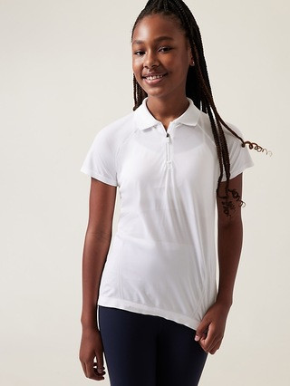 Athleta Girl Power Up Short Sleeve Polo | Athleta