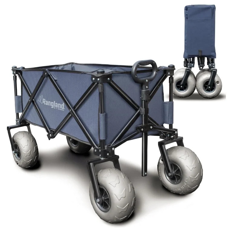 Rangland Beach Wagon With Big Wheels For Sand - All Terrain Steel Frame Utility Cart with 9" Pneu... | Walmart (US)