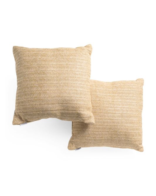 Set Of 2 22x22 Woven Outdoor Pillows | TJ Maxx