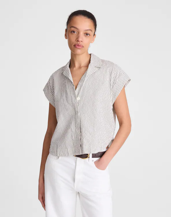 Notch-Collar Popover Shirt | Madewell