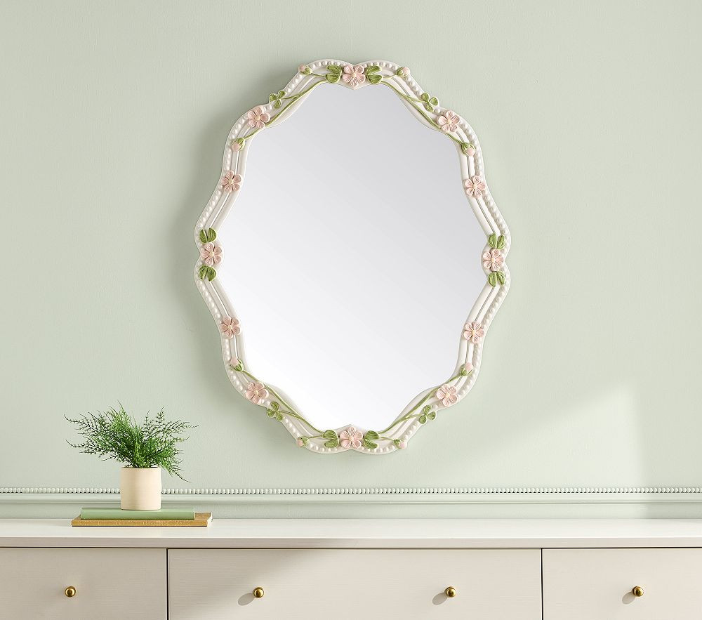 Riley Sheehey Sculpted Floral Mirror (30"x 24") | Pottery Barn Kids
