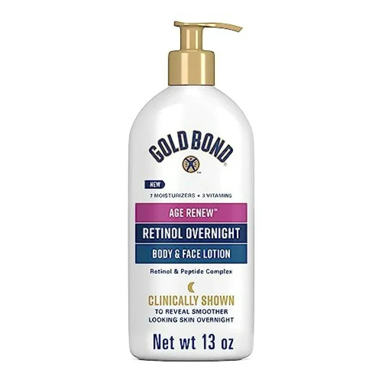Gold Bond Age Renew Retinol Overnight Body & Face Lotion, 13 Oz, Anti-Aging Moisturizer for Visib... | Walmart (US)