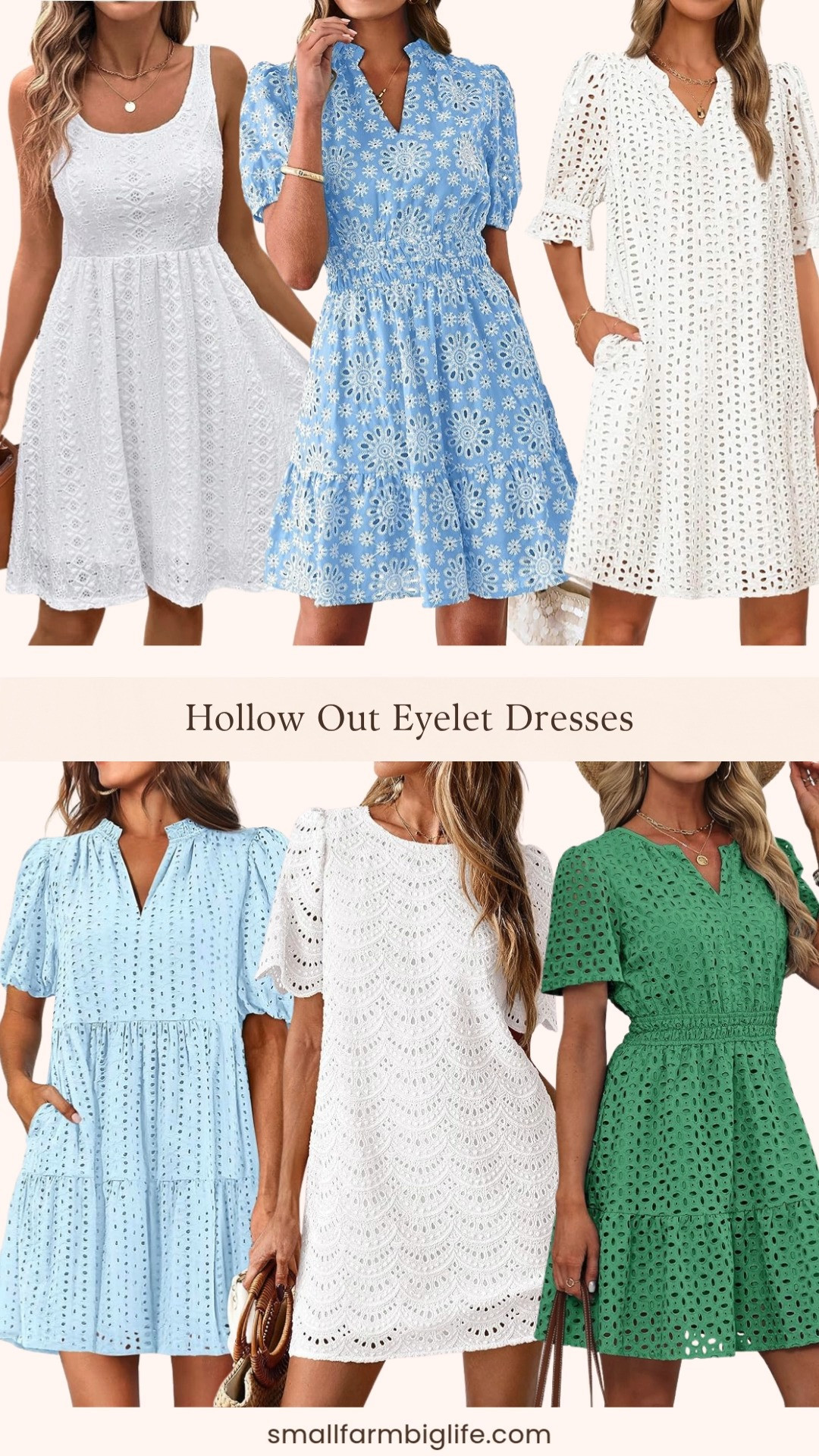 2:42 PMClaude responded: Eyelet dresses are one of my favorite summer trends and Amazon is delivering in the best way this year.Eyelet dresses are one of my favorite summer trends and Amazon is delivering in the best way this year. I found so many pretty options in classic white, soft light blue, and a beautiful green, all with that delicate hollow out lace detail that makes them feel so feminine and vacation ready. Whether you are heading to the beach, a summer brunch, or just want an easy outfit that looks effortless, these are worth a look. Tap to shop! 

 #LTKgrwm #LTKootd #LTKOver40