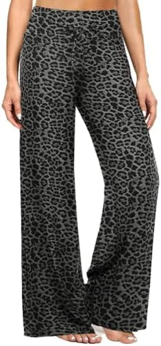 ZOOSIXX Soft Black Pajama Pants for Women, Wide Leg Comfy Casual Lounge Yoga Capri Pants 22'' / 3... | Amazon (US)