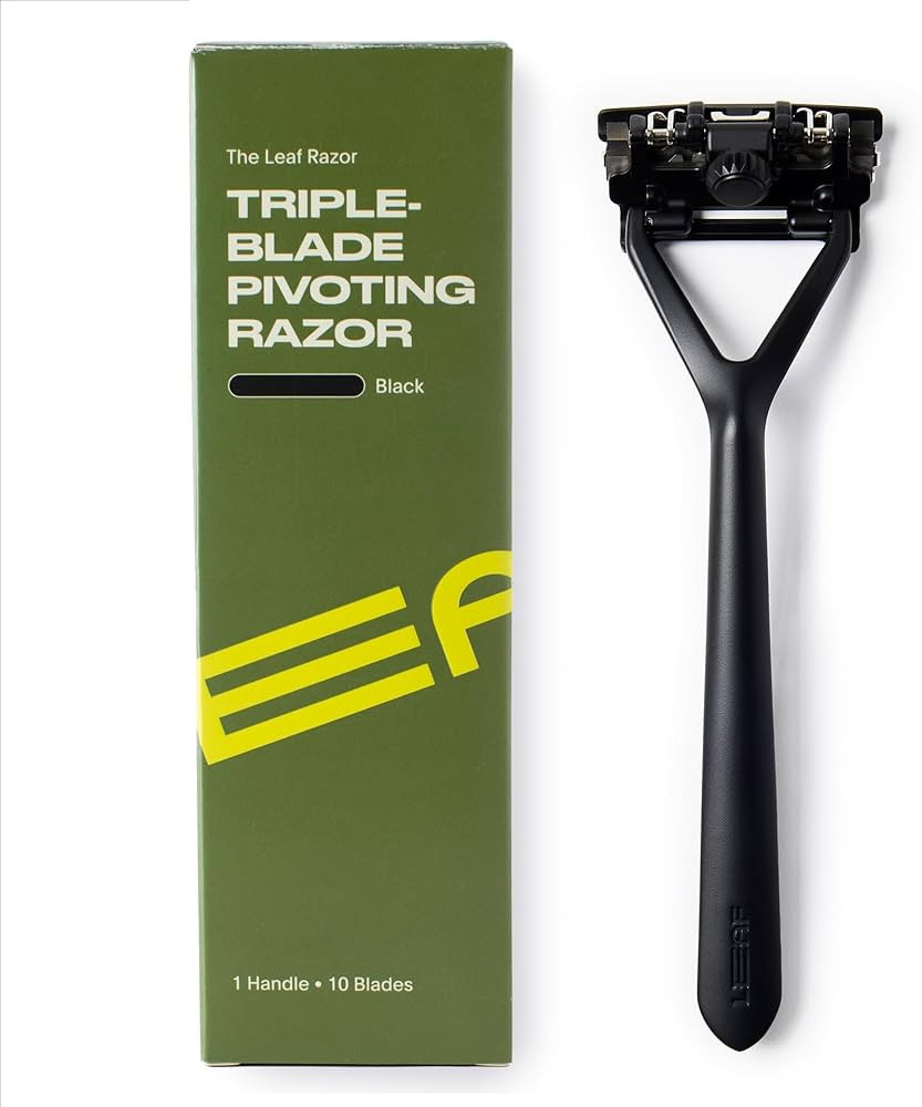 Leaf Shave | Leaf Razor, All-Metal Safety Shaver with Pivoting Head & Adjustable Blade Loading, I... | Amazon (US)