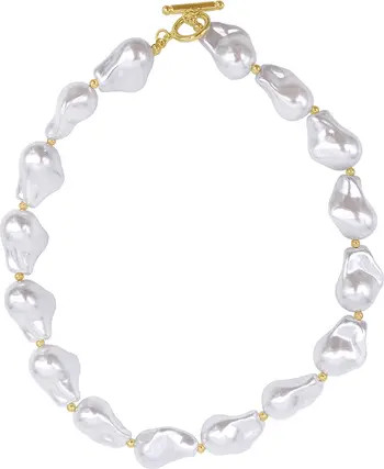Adornia 14K Yellow Gold Plated Synthetic Pearl Necklace | Nordstromrack | Nordstrom Rack