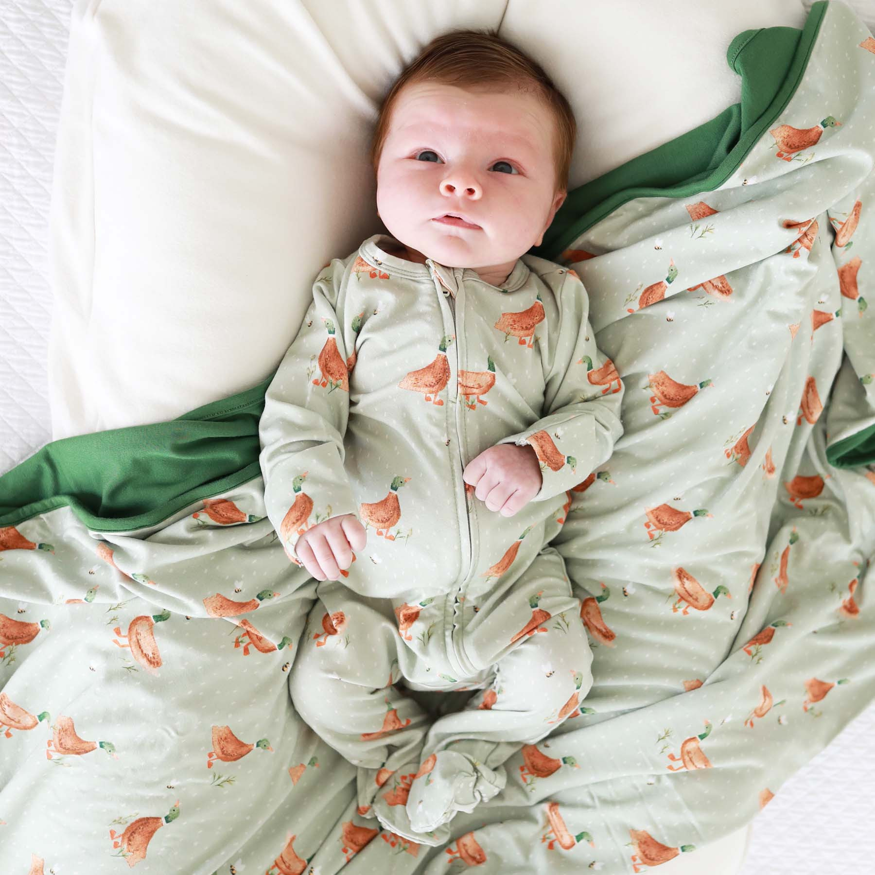 Lucky Ducky Zipper Footie | Caden Lane