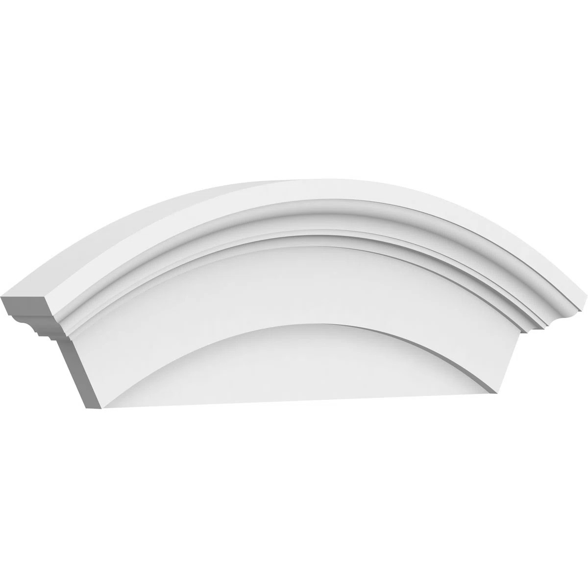 26"W x 10"H x 2-3/4"P Arched Architectural Grade PVC Pediment | Wayfair North America