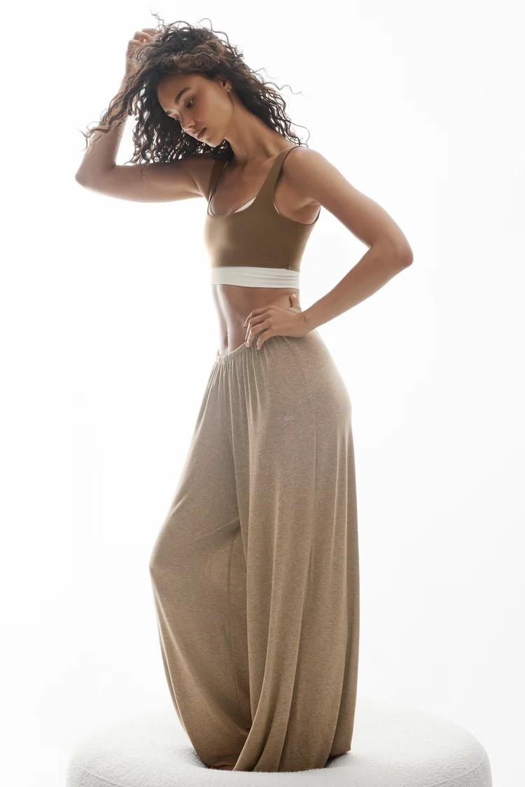 Semi Sheer High-Waist Oasis Wide Leg Pant (Long) | Alo Yoga