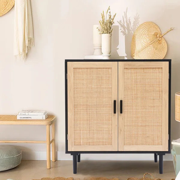 Analisha 34.6" 2 - Door Tall Accent Cabinet | Wayfair North America