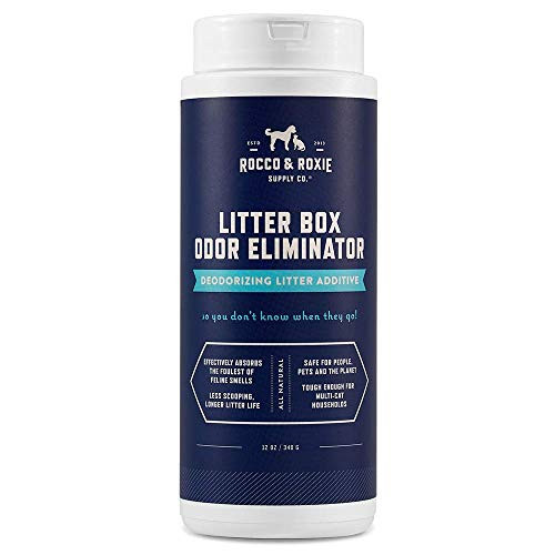 Rocco & Roxie Litter Box Odor Eliminator, Best Natural Urine Deodorizer, Cat Box Deodorizer, Smell Control, Odor Absorber, Safe for Kitty, 12 oz | Amazon (US)
