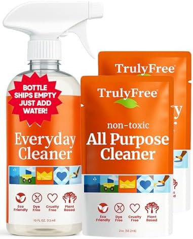 Truly Free Everyday Cleaner Kit - Multipurpose Cleaner Spray, Kitchen Counter Cleaner, Natural Cl... | Amazon (US)