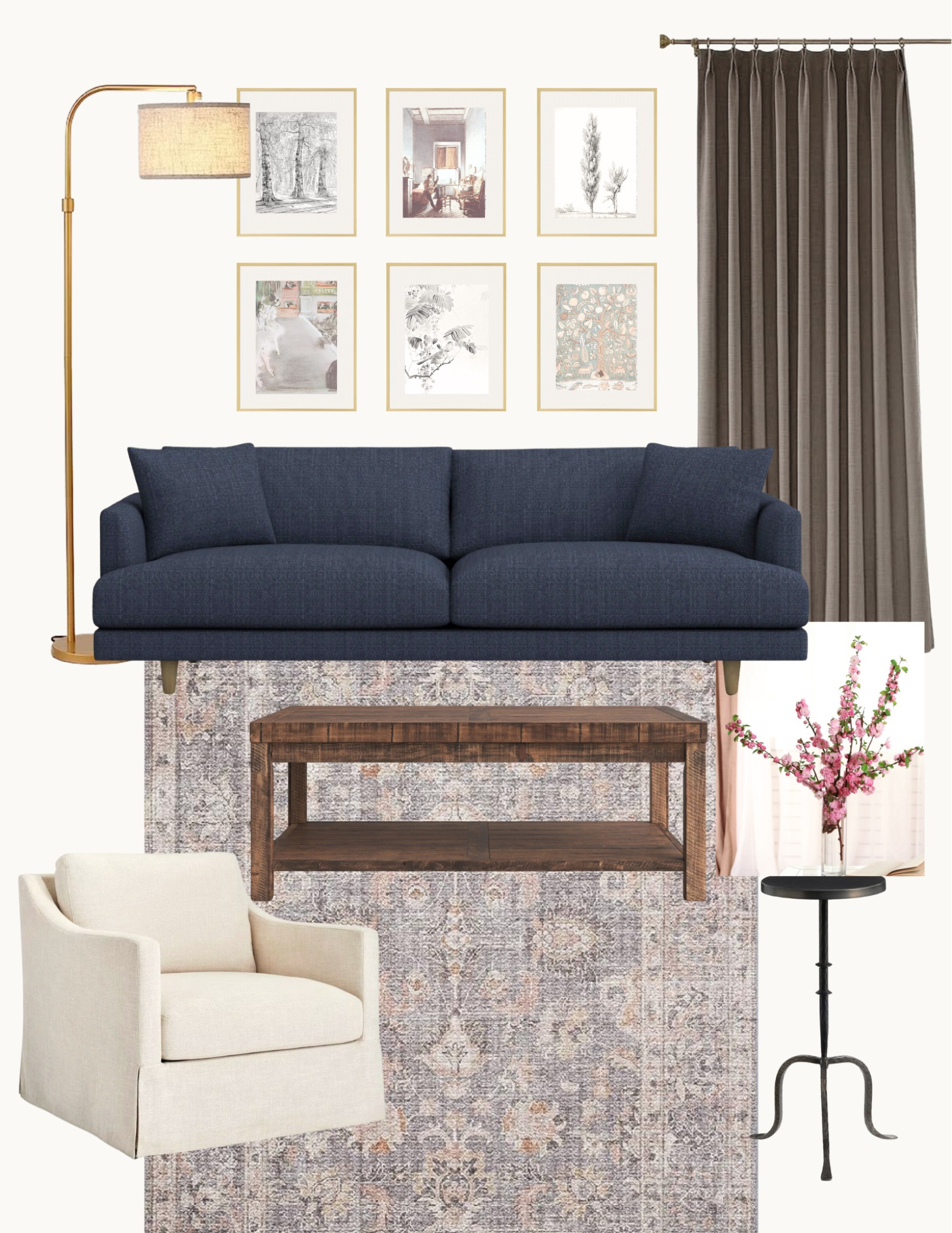 New House Living Room Inspo // Linen look sofa // gallery wall // floor lamp // timeless furniture // vintage area rug // Loloi // Target finds // Wayfair // organic traditional

#LTKhome