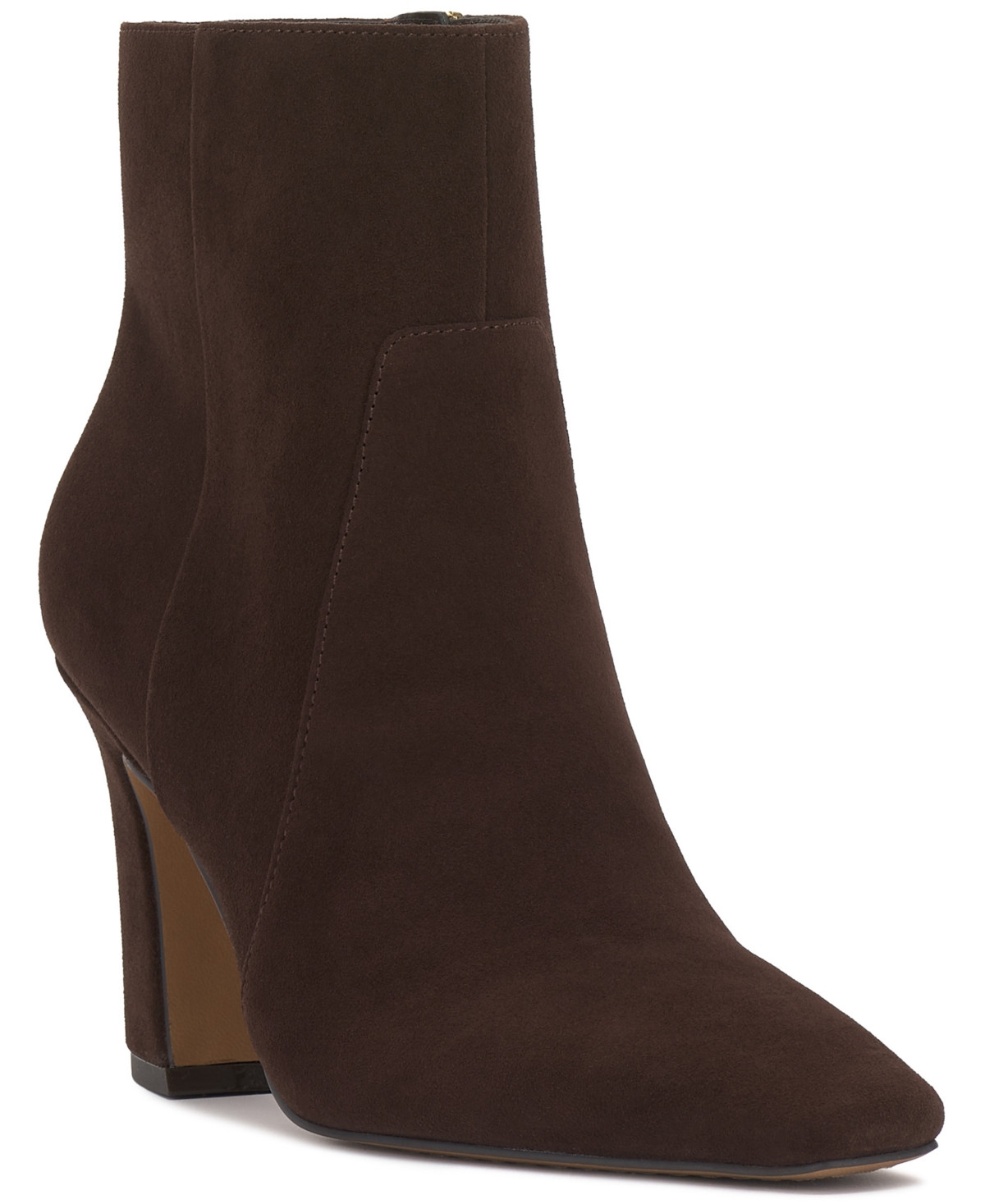 Vince Camuto Women's Bayla Flare-Heel Dress Booties - Brownie Suede | Macy's