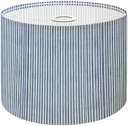 Blue Seersucker Chambray Pinstripe Texture Classic Preppy Shirting Drum Lamp, Lamp Shades - 11" x... | Amazon (US)