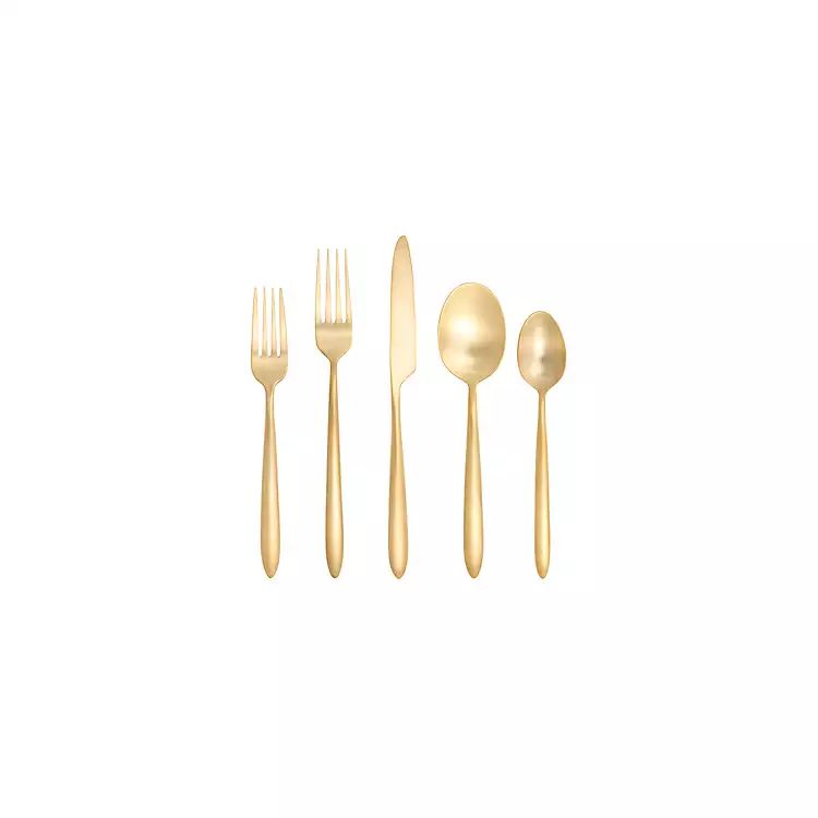 Fortessa Velo Brushed Gold 20-pc. Flatware Set | Kirkland's Home