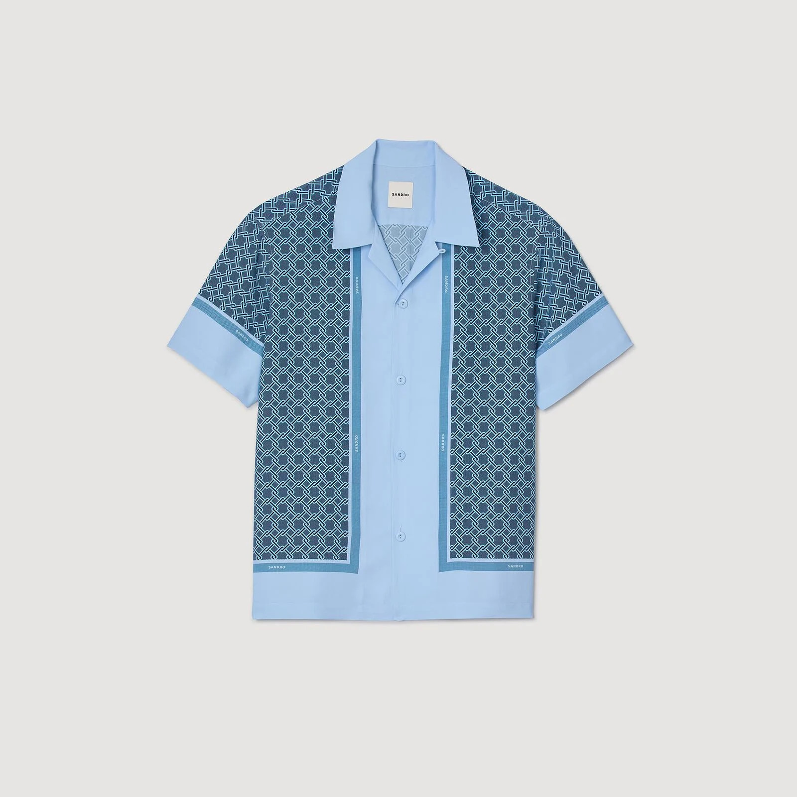 Short-sleeved patterned shirt | Sandro US | Sandro-Paris US