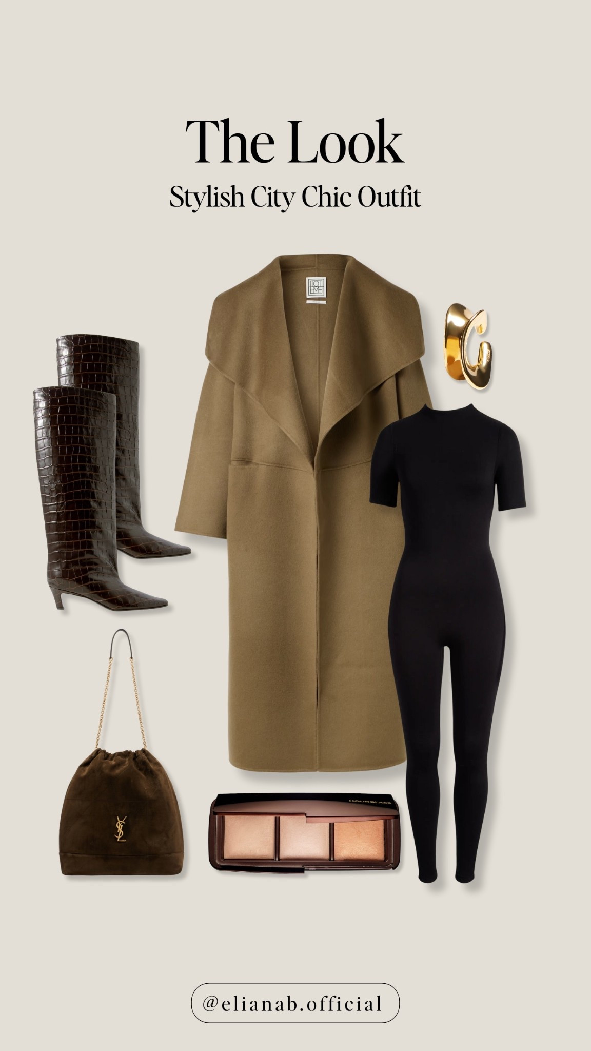 Ready for the city in this minimalist camel coat and bodysuit combo. The croc boots and YSL bag bring understated luxury to this effortless ensemble. 🤎

#LTKItBag #LTKShoeCrush 

#LTKootd