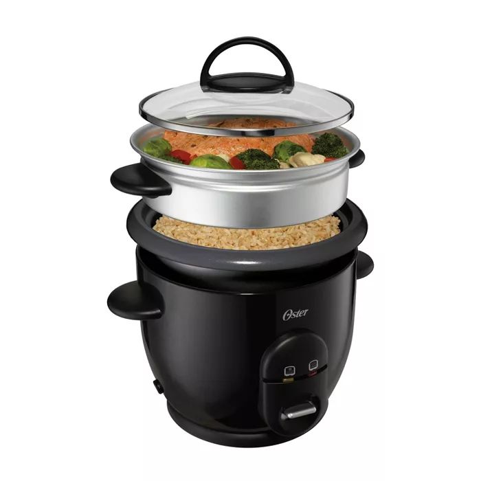 Oster DiamondForce Nonstick 6-Cup Electric Rice Cooker - Black | Target