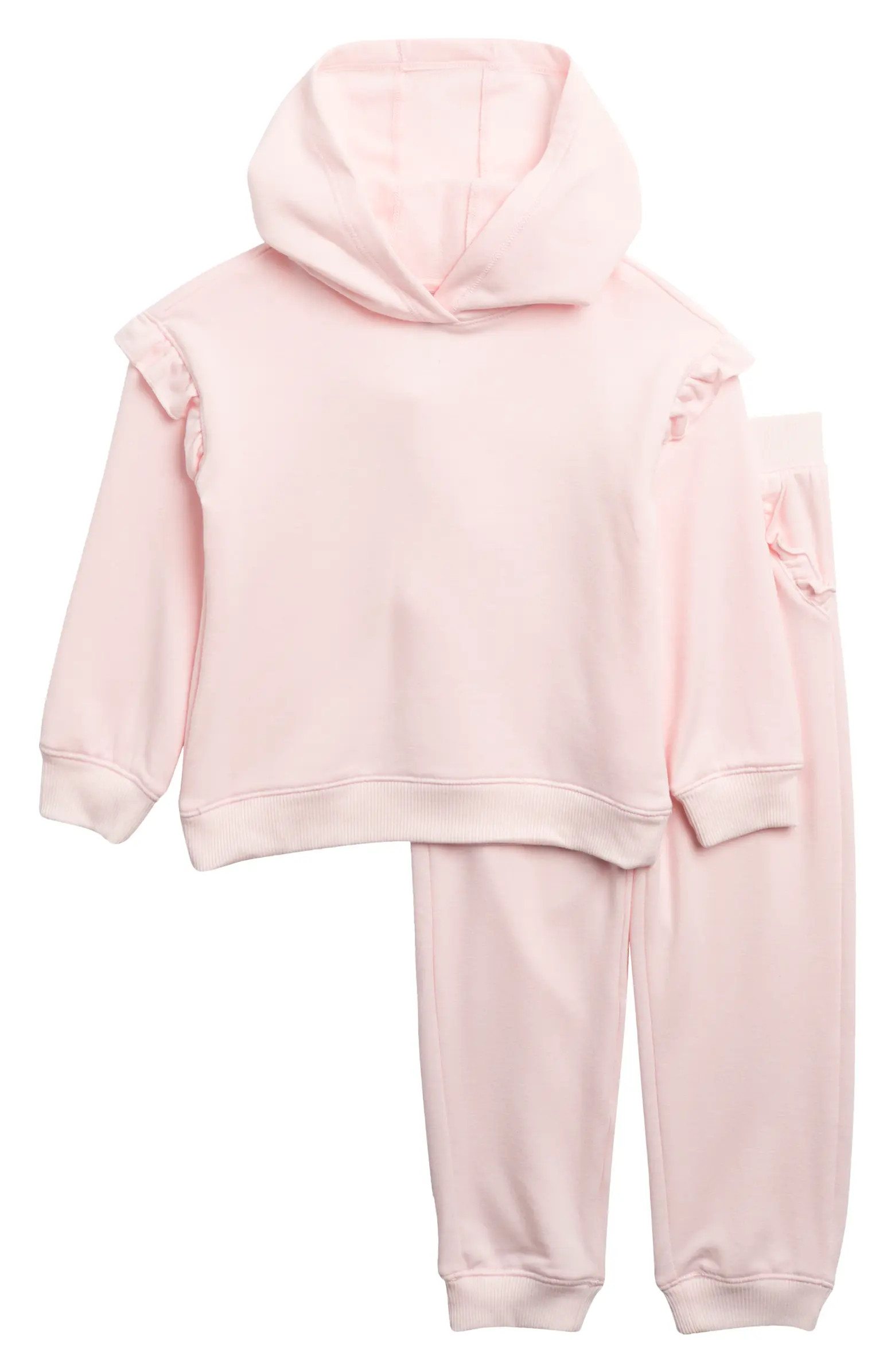 90 DEGREE BY REFLEX Kids' Ruffle Hoodie & Joggers Set | Nordstromrack | Nordstrom Rack