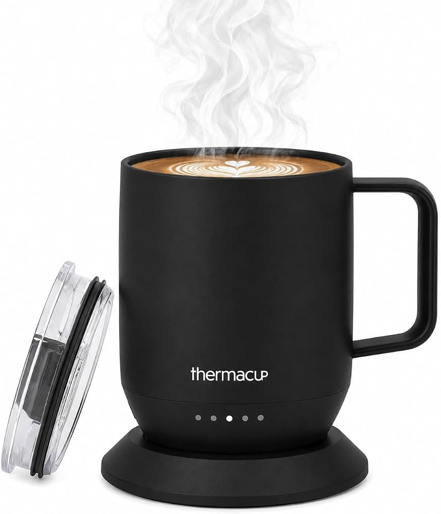 THERMACUP Premium Self Heating Coffee Mug, Temperature Controlled Heated Cup, Long Battery Life, ... | Amazon (US)