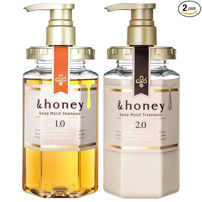 [Genuine Product] &honey Deep Moist Shampoo & Conditioner Set 440mL+450g/14.87.fl.Oz+15.69Oz (Sam... | Amazon (US)