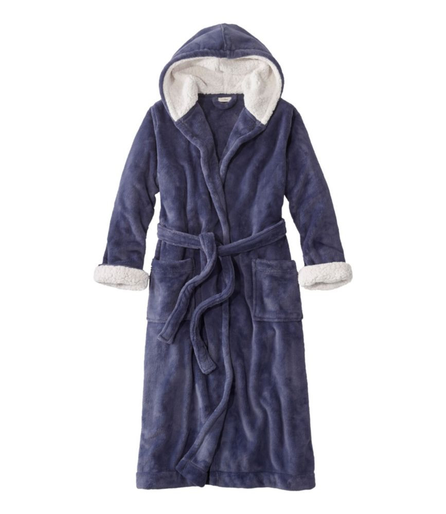 Women's Wicked Plush Robe Raw Indigo Small, Fleece L.L.Bean | L.L. Bean