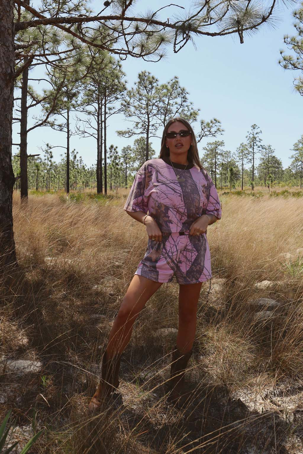 Base Camp Boxy Tee - Pink Break Up\u00ae | Tribe Kelley