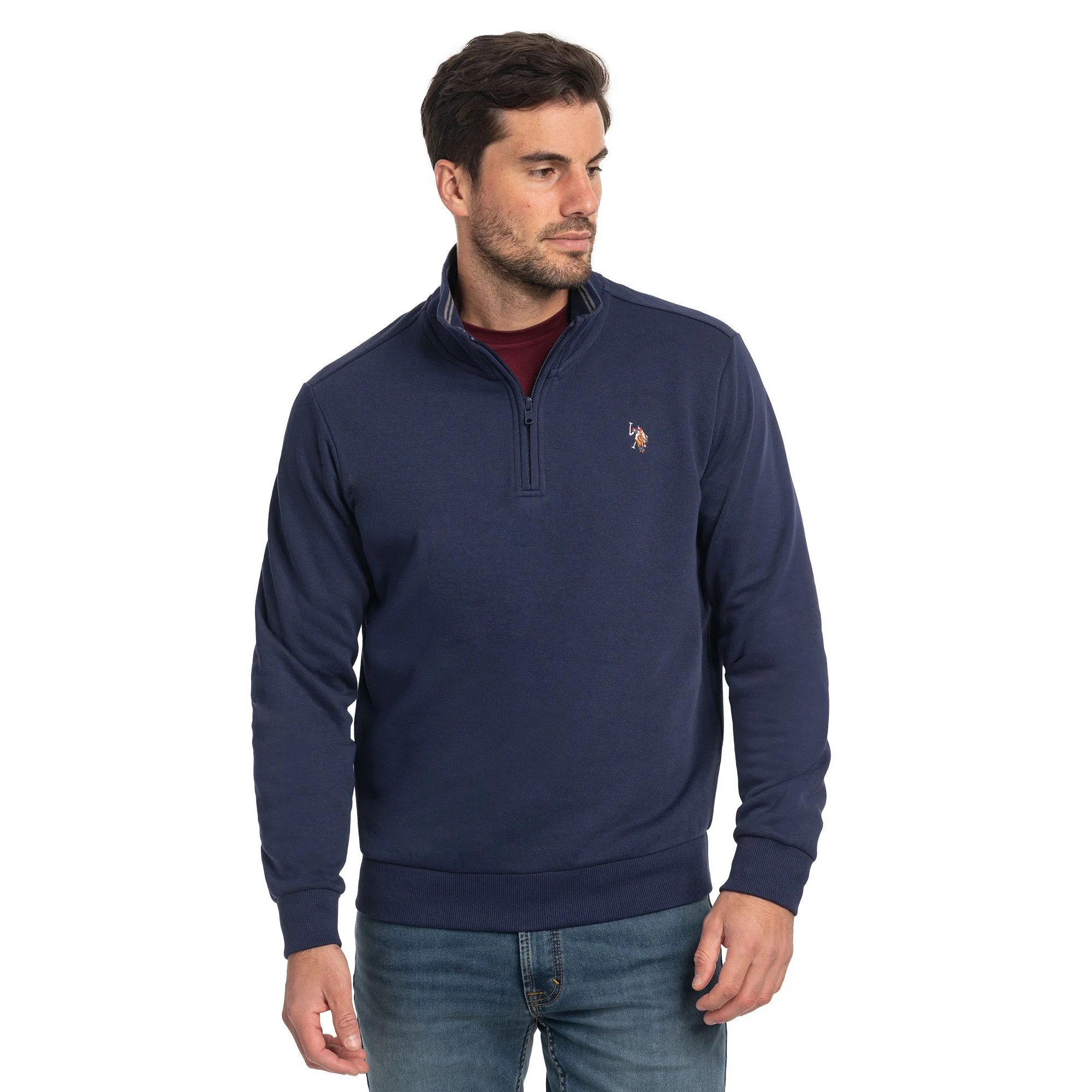U.S. Polo Assn. Men's Fleece Quarter Zip Pullover | Walmart (US)