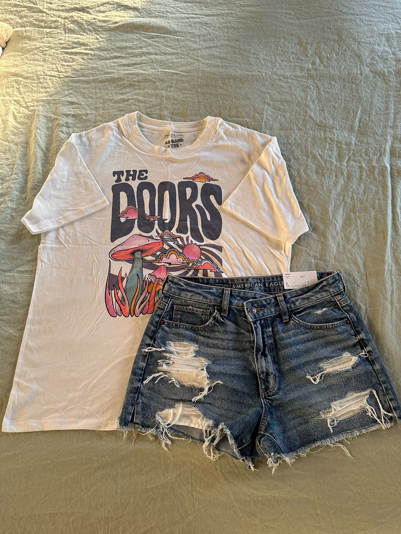 New outfit came in today from American Eagle! Both are on sale, which we LOVE! Shirt is an oversized fit, and I sized up in the shorts (normally a 6, sized up to an 8). They fit PERFECTLY 🍄☀️

#LTKunder50 #LTKstyletip #LTKsalealert