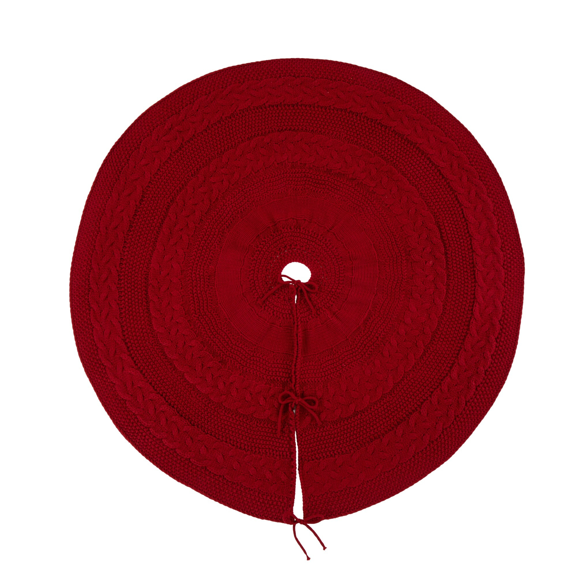 Glitzhome 48"D or 52"D Knitted Acrylic Christmas Tree Skirt | Bed Bath & Beyond