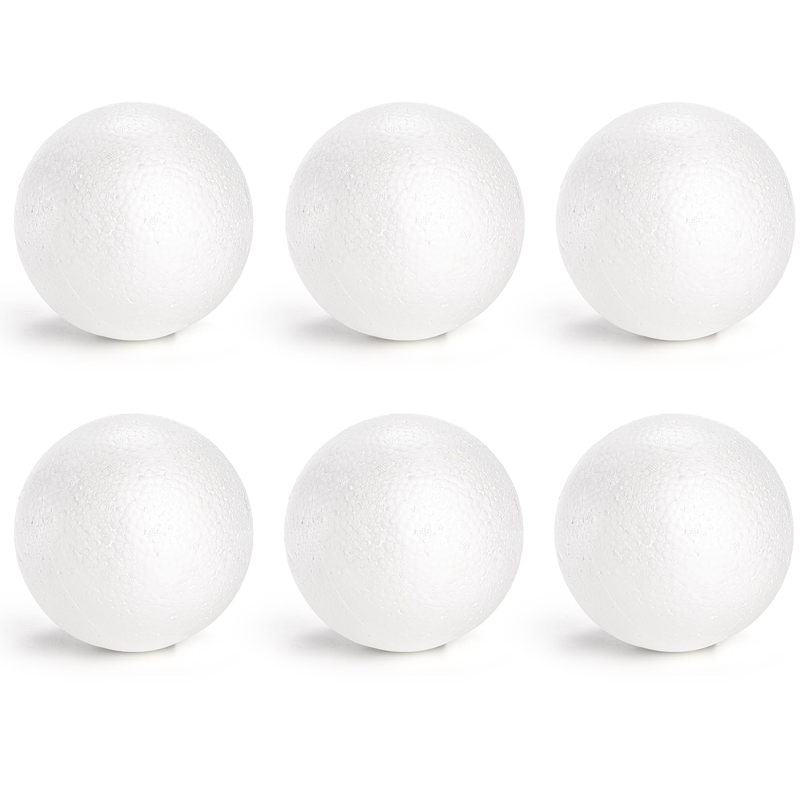 Lyellfe 6 Pack Craft Foam Balls, 6 Inch Round Polystyrene Foam Ball for DIY Arts Projects, Orname... | Amazon (US)