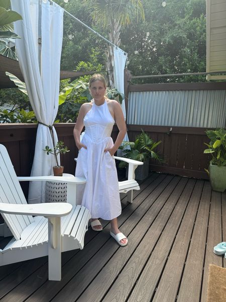 White dress, beach dress, Birkenstock sandals, beach sandals, summer dress, summer outfit 

#LTKTravel #LTKShoeCrush #LTKFindsUnder100