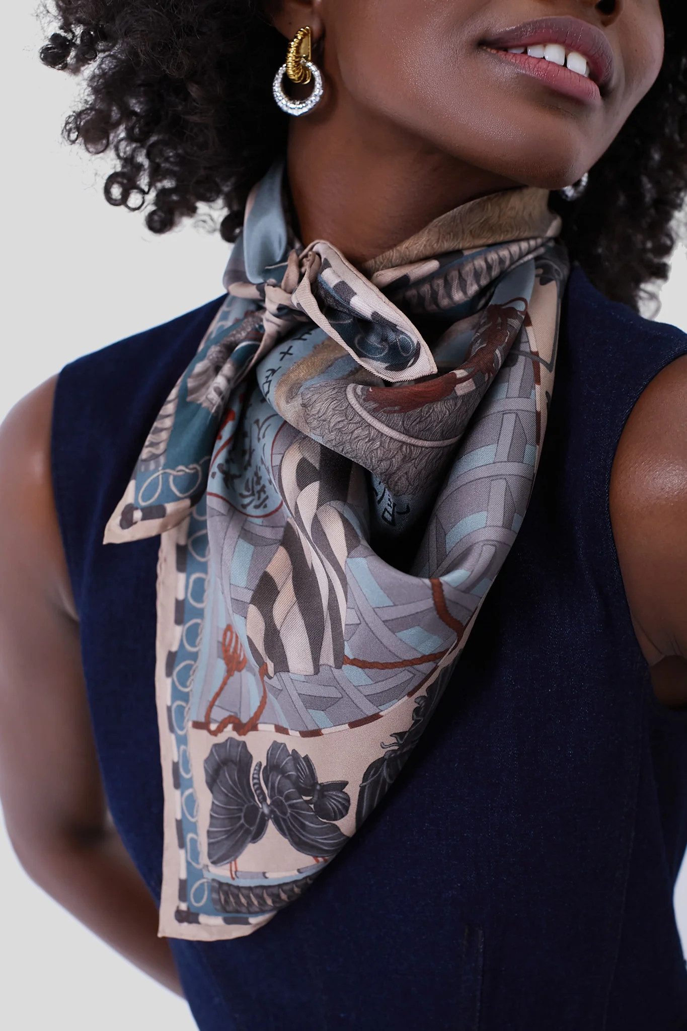 The Floating Rabbits Cameo Large Square Scarf | Tuckernuck (US)