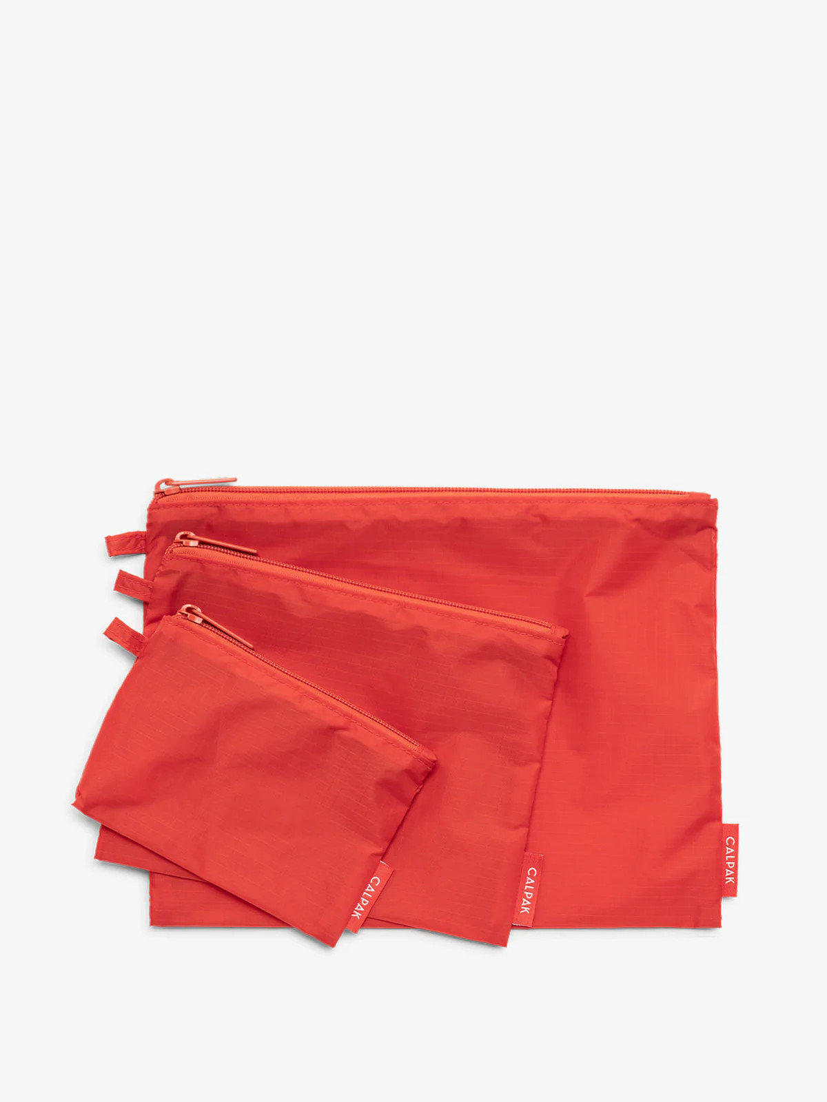 CALPAK Compakt Zippered Pouch Set in Rouge | CALPAK