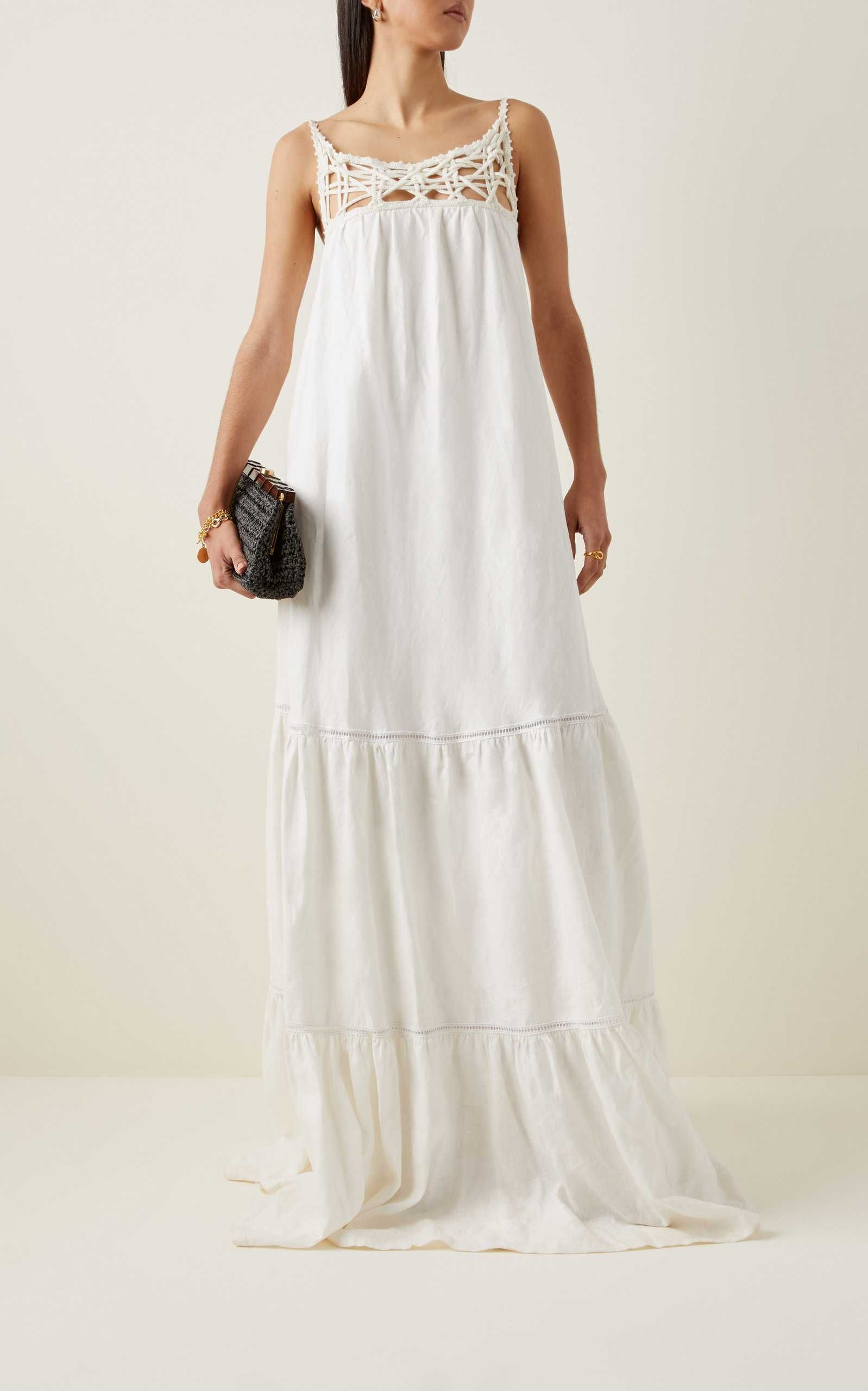 Exclusive Santuario Crocheted Linen Maxi Dress | Moda Operandi (Global)